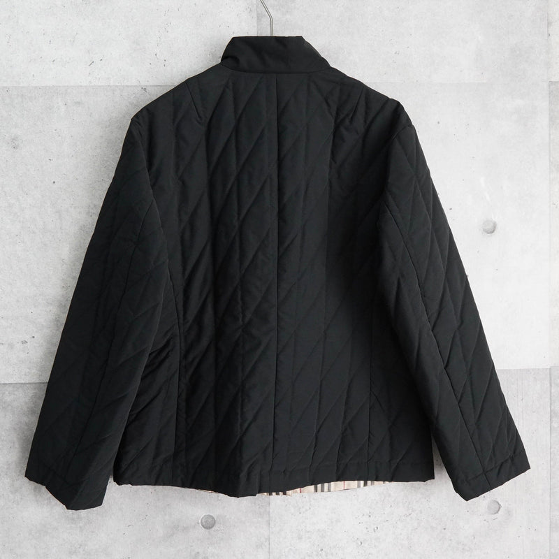 バーバリー リバーシブル ノバチェック ジップアップ 中綿ジャケット ブラック / ベージュ - NEWSED