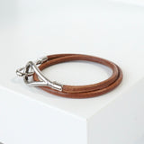 エルメス ジャンボブレス レザー シルバー / ブラウン - NEWSED