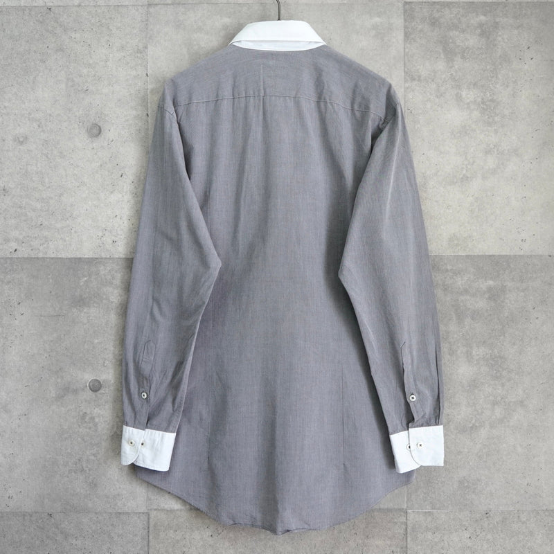 バーバリー ブラックレーベル ホースロゴ クレリックシャツ 長袖シャツ グレー - NEWSED