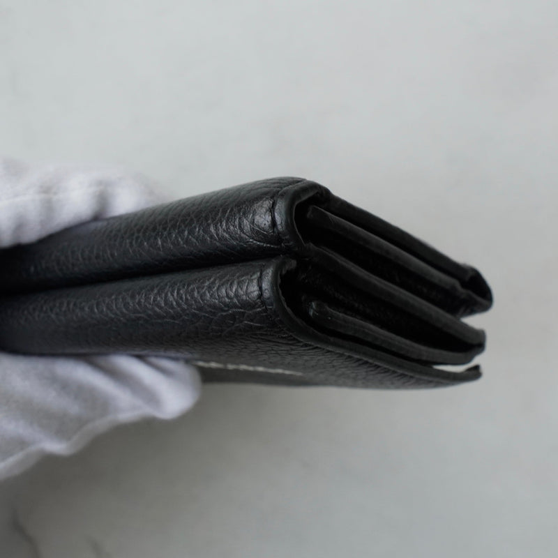 バレンシアガ エブリティ レザー 三つ折り財布 コンパクトウォレット ブラック - NEWSED