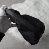 プラダ ポコノ テスート ナイロン サフィアーノ レザー ハンドバッグ ワンハンドル 三角プレート ブラック - NEWSED