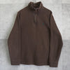 Polo Ralph Lauren logo embroidered half-zip sweatshirt in brown