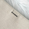 Jil Sander Tangle 中号帆布皮革单肩包 Pochette 象牙色 / 黑色