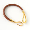 Hermes Jumbo Leather Bracelet Brown
