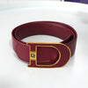 クリスチャンディオール ヴィンテージ ロゴ レザー ベルト ボルドー レディース
