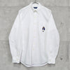 ラルフローレン ポロベア 刺繍 長袖シャツ オックスフォードシャツ ホワイト