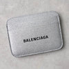 バレンシアガ ロゴ グリッター パスケース カードケース シルバー