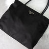 Prada Pocono Tessuto Handbag Tote Bag Triangle Logo Black