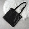 Prada 黑色缝制纳帕皮革托特包