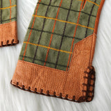 ヴィヴィアン ウエストウッド クロコ レザー スエード 異素材 コンビ 手袋 グローブ ブラウン カーキ - NEWSED