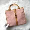 Gucci Jackie Suede/Leather Handbag Pink/Beige