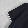Fred Perry 徽标刺绣短袖 Polo 衫 黑色
