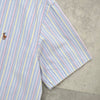 Polo Ralph Lauren 徽标刺绣条纹短袖衬衫（蓝色）