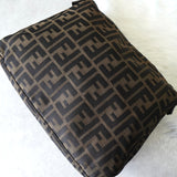 フェンディ マンマバケット ズッカ キャンバス / レザー ワンショルダーバッグ ブラウン - NEWSED