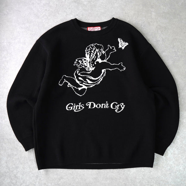 ガールズドントクライ エンジェル ニット ブラック - NEWSED