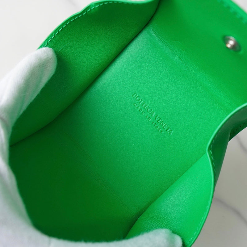 ボッテガ ヴェネタ カセット イントレチャート コインケース グリーン