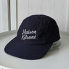 Maison Kitsune logo embroidered cap in navy