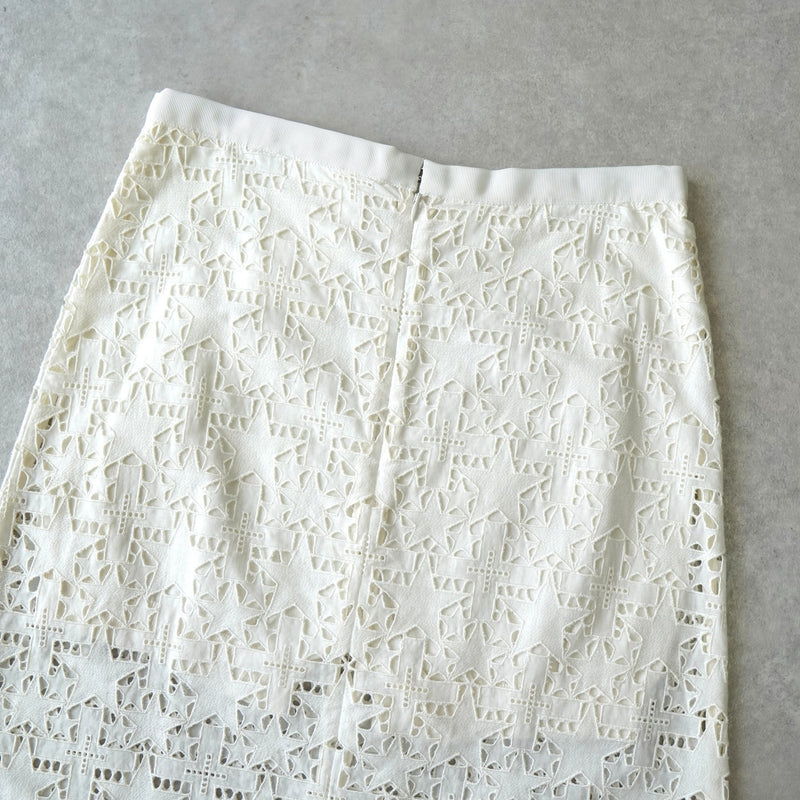 サカイ スター 星型 レース 台形 スカート ホワイト - NEWSED