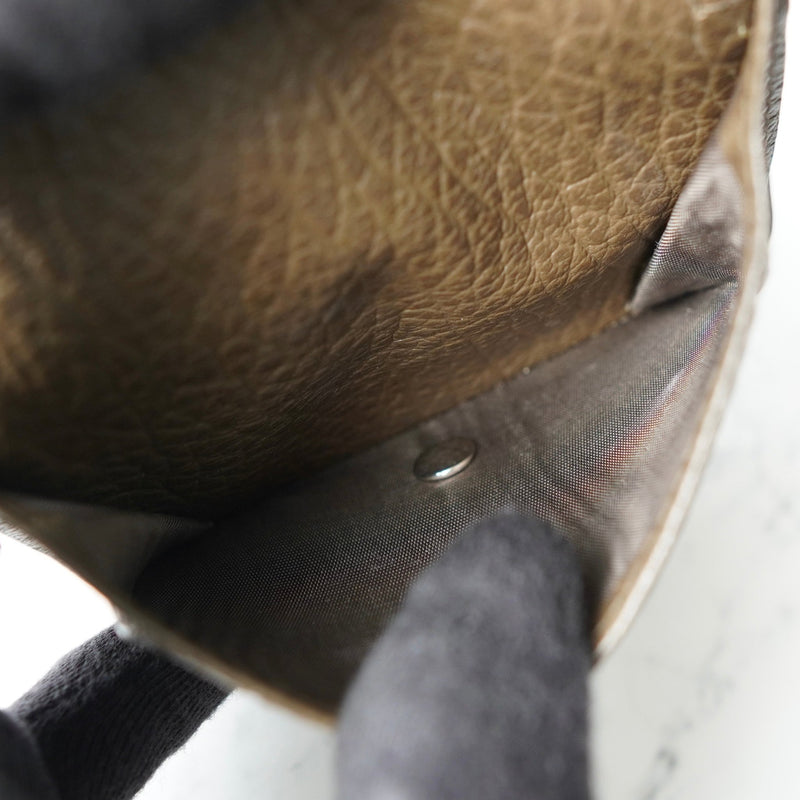 メゾン マルジェラ 四つタグ レザー 二つ折り財布 コンパクトウォレット ブラウン 箱付き - NEWSED