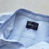 Fred Perry logo embroidered check pattern long sleeve shirt in blue