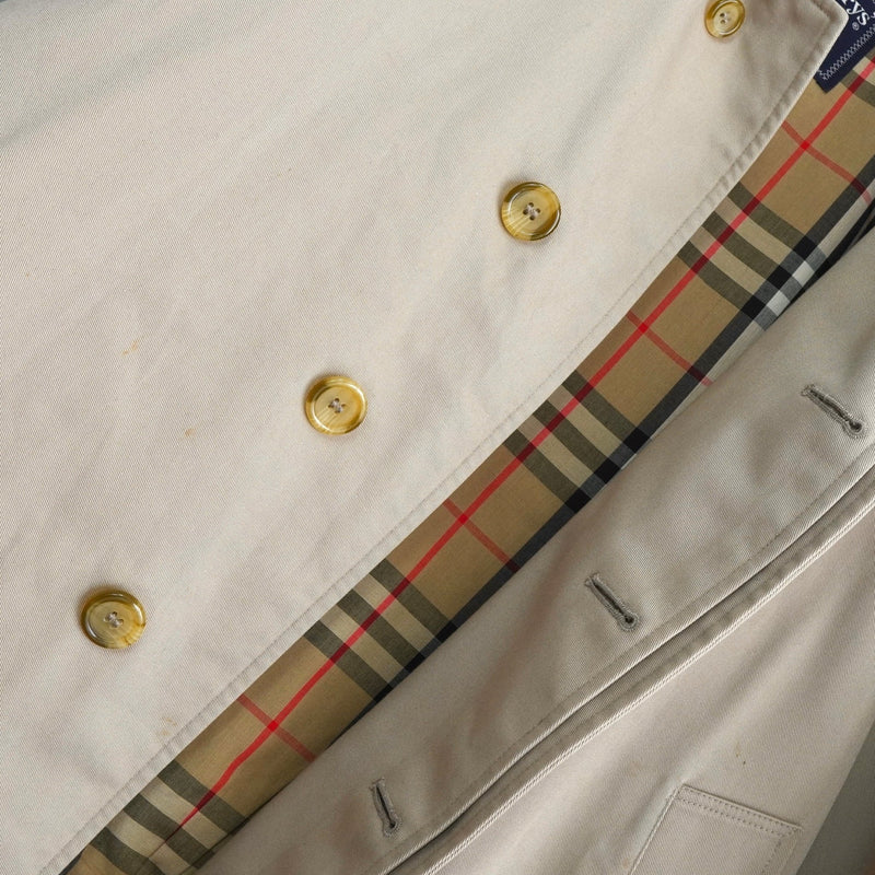 バーバリー ヴィンテージ ノバチェック裏地 ステンカラコート ベージュ - NEWSED