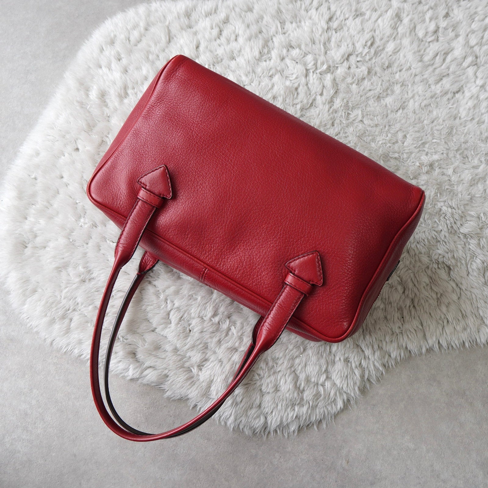 ロエベ ヘリテージ レザー ハンドバッグ ミニボストンバッグ ピンク