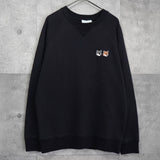 メゾンキツネ フォックスヘッド スウェット ブラック - NEWSED