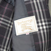 Burberry 复古 Nova 格纹金色纽扣亚麻丝绸定制夹克 紫色