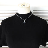 ヴィヴィアン ウエストウッド ミニ オーブ シルバー / ブルー ネックレス - NEWSED