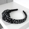 Chanel Coco Mark Ribbon All-over Print Headband Black