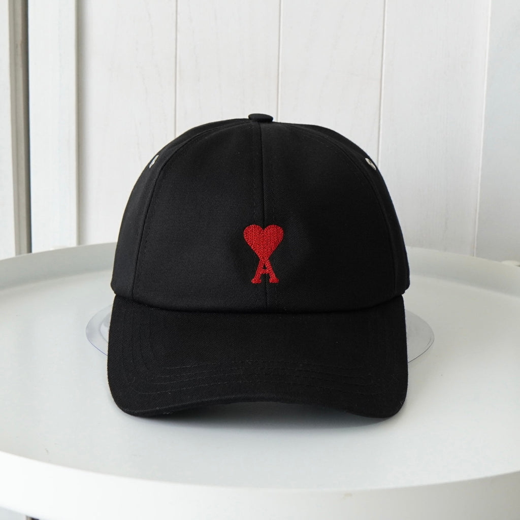 アミパリ アミ パリス ハートロゴ キャップ ブラック