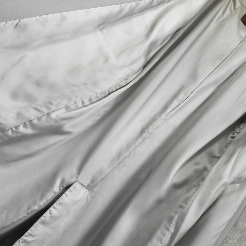 イヴ サンローラン ヴィンテージ ウール ロングコート ステンカラーコート レディース ライトグレー - NEWSED