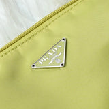 プラダ ポコノ テスート ナイロン ミニバッグ ハンドバッグ ポーチ ライムグリーン - NEWSED