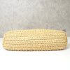Prada Raffia Crochet Triangle Logo Handbag in Beige