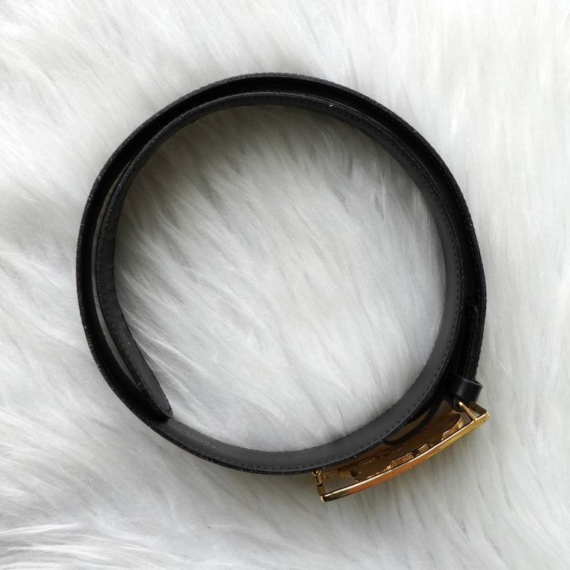 セリーヌ ヴィンテージ 輪馬車 サルキー レザー ベルト ブラック レディース - NEWSED