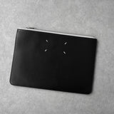 メゾン マルジェラ レザー クラッチバッグ ブラック / シルバー - NEWSED