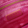 Prada Pocono Tessuto 尼龙手拿包三角形徽标粉色/金色