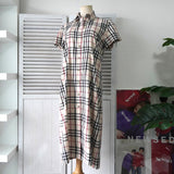 バーバリー ノバチェック 半袖 シャツ ワンピース アイボリー - NEWSED