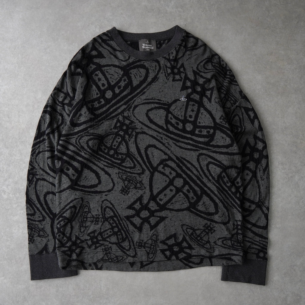 Vivienne Westwood Orb Print Knit in Gray