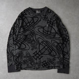 ヴィヴィアン ウエストウッド オーブ 総柄 ニット グレー - NEWSED