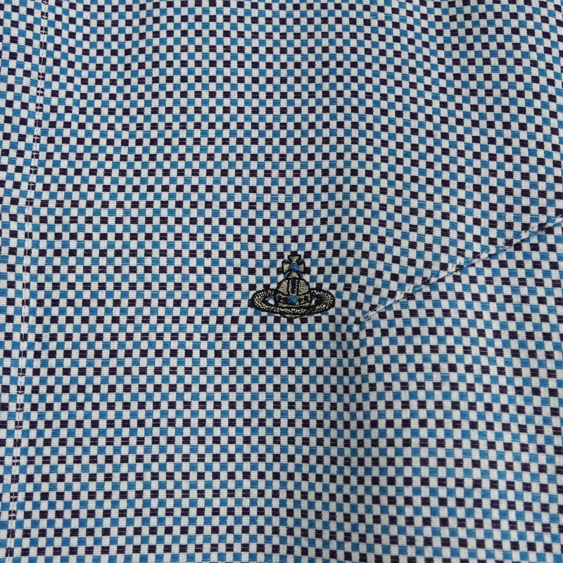 ヴィヴィアン ウエストウッド オーブ 長袖シャツ クレリックシャツ ブルー - NEWSED