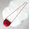 Yves Saint Laurent Ribbon Satin Shoulder Bag Pochette Red