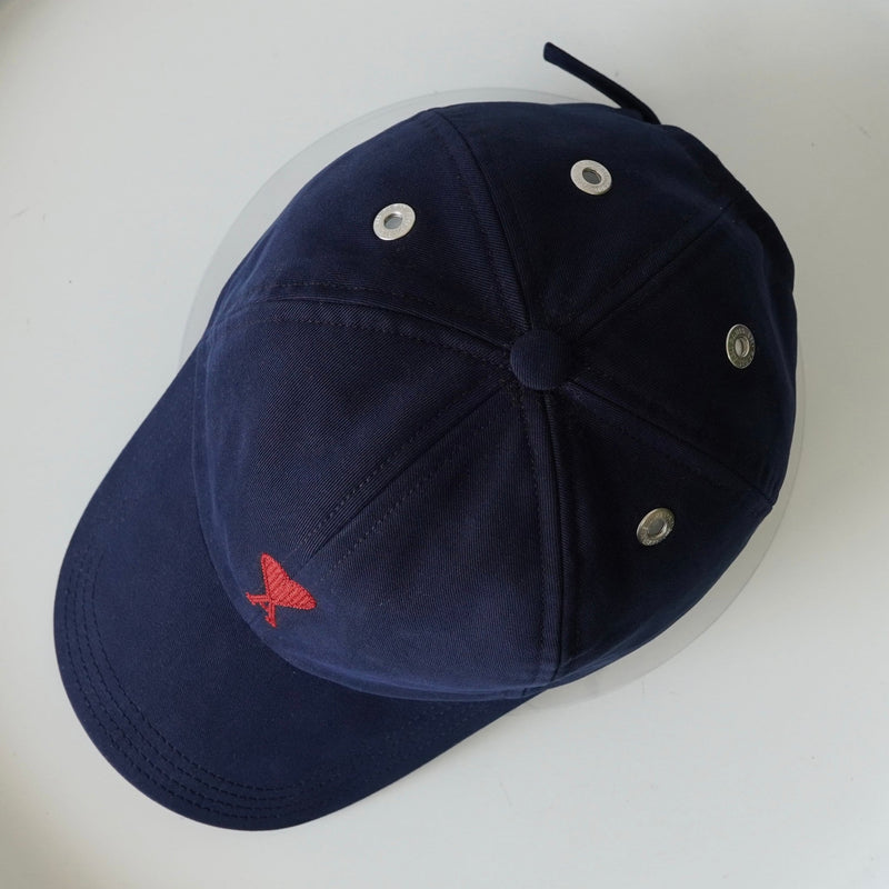 アミパリ アミ パリス ハートロゴ キャップ ネイビー 保存袋付き - NEWSED