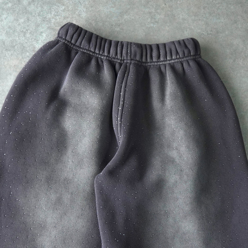 アレキサンダー ワン ロゴ ラインストーン スウェットパンツ グレー - NEWSED