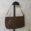 ルイ・ヴィトン モノグラム ポシェット アクセソワール レザー ハンドバッグ ワンショルダーバッグ ブラウン