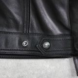 ポリス ラムレザー シングル ライダースジャケット レザージャケット ブラック メンズ タグ付き未使用品 - NEWSED