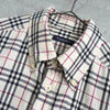 Burberry London Nova 象牙白格纹短袖衬衫