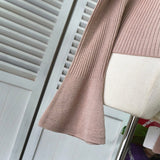 ハーリップトゥ パフスリーブ ニット トップス レディース ベージュ タグ付き未使用品 - NEWSED