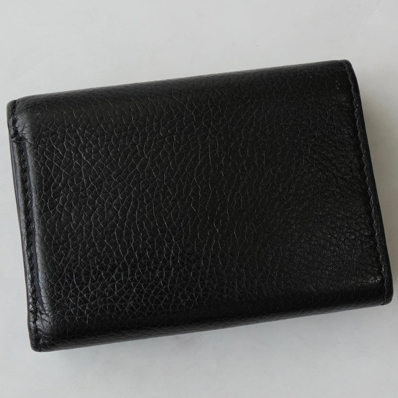 バレンシアガ エブリティ レザー 三つ折り財布 コンパクトウォレット ブラック - NEWSED