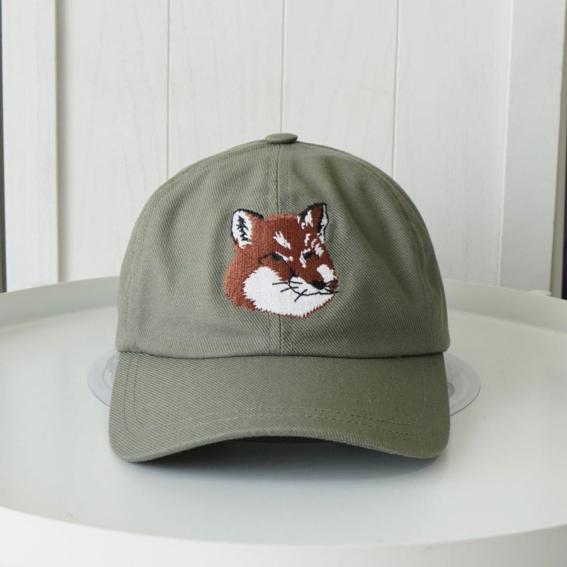 メゾン キツネ フォックスヘッド キャップ カーキ - NEWSED